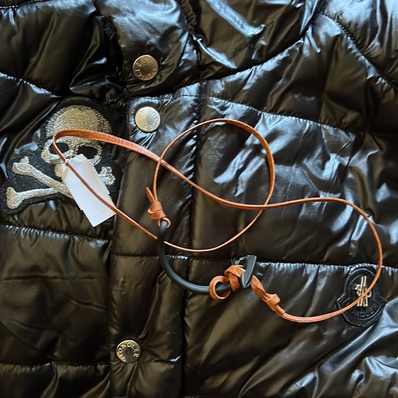 NEW MIANSAI ANCHOR MEN BRACELET GENUINE LEATHER METAL HOOK NECKLACE CUFF BROWN X - Picture 9 of 13